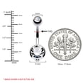thumbnail image 4 of BodyJ4You 65 Belly Button Rings Dangle Barbells 14G Goldtone Steel CZ Navel Set Body Jewelry, 4 of 6