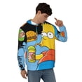 thumbnail image 4 of Simpsons Men's Hoodie With Color Drawstrings Sweatshirt Hooded Pullover Print Winter Coat Jacket Xx-Large, 4 of 9