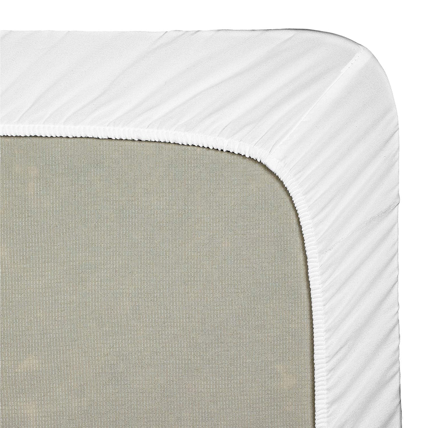 Clara Clark Premier 1800 Collection Single Microfiber Fitted Sheet, Queen Size, White