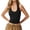 Black, variant on Kingdiese Women's Detachable Bra Pad V Neck Stylish Back Sports Vest Satin Top for Women, Size S