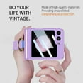 thumbnail image 4 of Compatible Samsung Galaxy Z Flip 5 5G Phone Case with Wristband & Screen Protector,Full Body Protection Hard PC Cover for Galaxy Z Flip 5 Cases,Samsung Galaxy Flip 5 Case Screen Protector Purple, 4 of 7