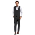 thumbnail image 3 of Tazzio Skinny Fit Shawl Lapel 3 Piece Suit Set with Trim Detail, 3 of 4