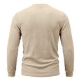 thumbnail image 6 of MiYuan Mens Quarter Zip Shirts Casual Winter Fall Knit Textured Long Sleeve Shirt Beach Vacation Stretchy Golf Shirts, 6 of 7