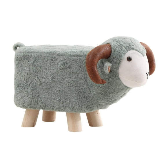relayinert Animal Footstool Cartoon Footrest Ottoman for Rooms Gray Green Playroom Living Entryway