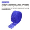 thumbnail image 4 of Unique Bargains Lace Trim 10 Yards 1.6 Inch Flower Elastic Lace Ribbons for Package Decoration Wedding Headbands Dark Blue, 4 of 5