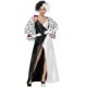 thumbnail image 2 of M-xl Halloween Dalmatians Cosplay Play Black And White Witch Uniform Stage Performance Costume Individual Shawl, 2 of 5