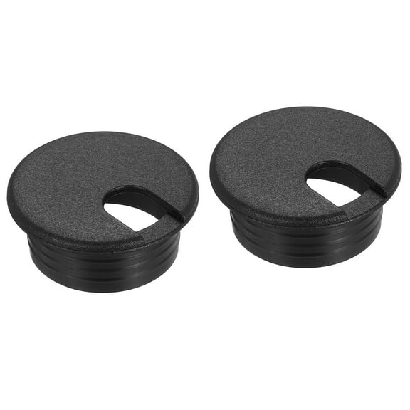 2 Pcs Desk Grommet 1.5 Inch,ABS Plastic Round Desk Hole Cover,38mm,Black