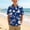 Navy, variant on DJDLJWCJ Teen Boys Hawaiian Short Sleeve Button-Up Shirt Summer Fashion Printed Short Sleeve polo Shirts Stretch Beach Shirt Brown Size 9-10Years