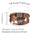 thumbnail image 3 of YYKihy Girl Leather Cuff Bracelet Set Multilayer Wrap Bracelet Star Bracelet Clasp Bracelet For Women, 3 of 7