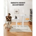 thumbnail image 6 of Kyspho Electric Standing Desk with Drawer, One Piece Tabletop 48" x 24" Height Adjustable Office Desk with USB Charging Ports, Sit to Stand Desk for Home, White, 6 of 11