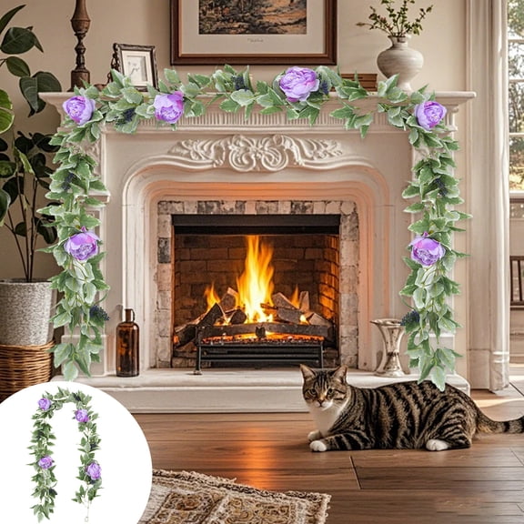 Easter Easter Garland with Carrot Fmlxio Home Decoration 78.74inches Simulation Plant Decoration Green Wall Hanging Plant Decoration Mantel Tabletop Porch Decor Clearance Under 10