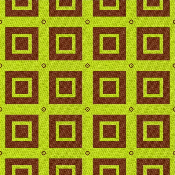 Ahgly Company Indoor Square Patterned Tomato Sauce Red Area Rugs, 7' Square