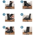 thumbnail image 3 of Funda para silla de oficina - Funda universal elástica extraíble para silla de oficina - Funda moderna para silla - Funda elástica lavable para silla - Color negro - Talla: XL, 3 of 5