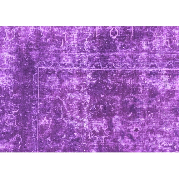 Ahgly Company Indoor Rectangle Abstract Purple Modern Area Rugs, 5' x 7'