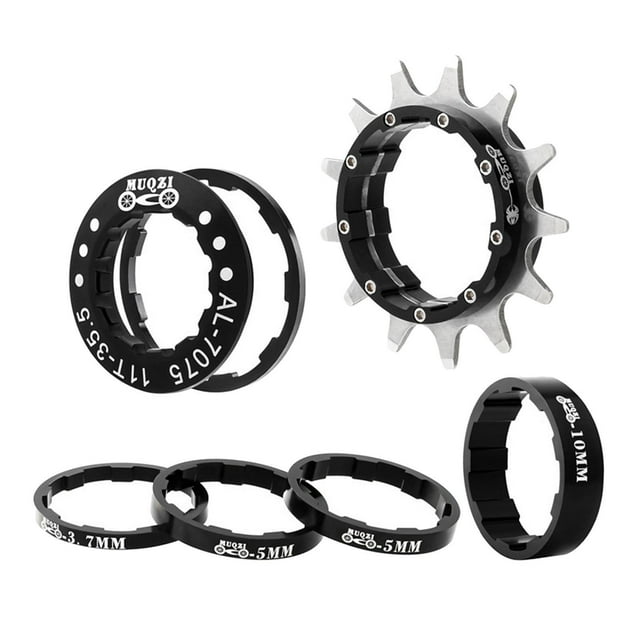 Eigraketly Kit de conversión de aleación de aluminio con volante de velocidad única para bicicleta 13T Ciclismo negro 13T