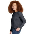 thumbnail image 3 of SMZ Women's Ecosmart V-Notch Crewneck Sweatshirt, Fleece Pullover Sweatshirt For Women, 3 of 5