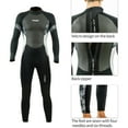 thumbnail image 2 of Wetsuit Men 3mm Neoprene Full Body UV Protection One Piece Long Sleeves Scuba Diving Suits Back Zipper Swimsuit for Scuba Diving Surf Snorkeling Swimming, 2 of 5