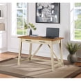 thumbnail image 2 of Milford Rustic Writing Desk w/ Drawers in Antique White Engineered Wood, 2 of 9