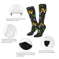 thumbnail image 6 of Fotbe Mardi Gras Carnival4 print Women's Men's Novelty Crew Socks Cotton Socks Knee High Socks for Walking,Running,Nurses,Pregnancy, 6 of 9