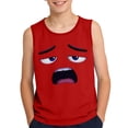 thumbnail image 2 of Eltusu Boys Cotton Tank Tops, Loose Fit Sleeveless Fashion Crewneck Workout Tops Red Size 12-13 T, 2 of 4