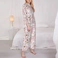 thumbnail image 3 of Kdxio Cute Rabbit Print Womens Pajamas Set Button Down 2 Piece Pjs Long Sleeve Oversized Sleepwear with Pockets-XX-Large, 3 of 6