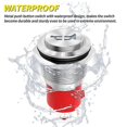 thumbnail image 3 of Horn Button 12V 20A Heavy Duty 16MM Metal Horn Switch Speaker LED Stainless Steel Momentary Push Button Switch, 3 of 5