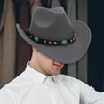 thumbnail image 4 of Sombrero de vaquero Zulema de estilo occidental Gris, 4 of 7