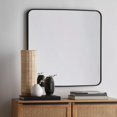 thumbnail image 2 of Bouclair Miroir d'Angle Rond Encadré en Aluminium Noir 30 X 30 Po (76,2 X 76,2 cm), 2 of 3