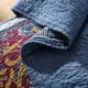 thumbnail image 4 of DaDa Ropa de Cama Bohemia Floral Medianoche Océano Azul Algodón Patchwork Colcha Set, 4 of 10