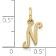 thumbnail image 3 of Pendentif Breloque Collier Monogramme Prénom Initiale Lettre N Délicat en Or Jaune 10k, 3 of 7