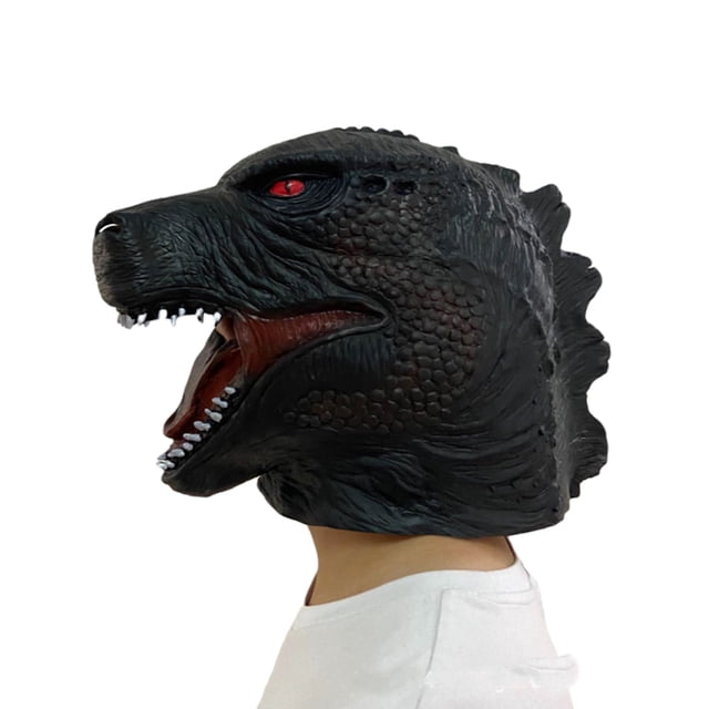 Máscara de cosplay Godzillass Kings Kongss de látex para adultos