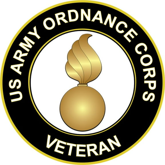 3.8 Inch U.S. Army Veteran Ordnance Corps Sticker Decal