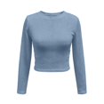 thumbnail image 3 of Womens Tshirts Long Sleeves Crew Neck Slim Fit Basic Tees Casual Fall Outfits Womens Tops Size S, 3 of 4