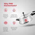 thumbnail image 3 of Kitchenmate Belly Aluminium Pressure Cooker With Inner Lid - 5.5 Liters, Silver, 4mm Thickness | Heavy Gauge Gas Stove Cooker With Glossy Finish - Durable, Heat Resistant, 3 of 5