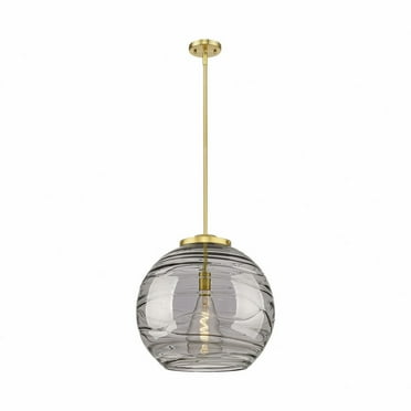 221-1S-SG-G1213-18SM-Innovations Lighting-Athens Deco Swirl - 1 Light Pendant In Industrial Style-19.5 Inches Tall and 17.88 Inches Wide-Satin Gold