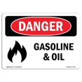 thumbnail image 1 of SignMission OS-DS-A-1218-L-1275 12 x 18 in. OSHA Danger Sign - Gasoline & Oil, 1 of 1