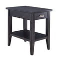 thumbnail image 1 of Leick table d'Appoint de Fauteuil pour la Maison avec Tiroir, Gris Fumée, 1 of 2