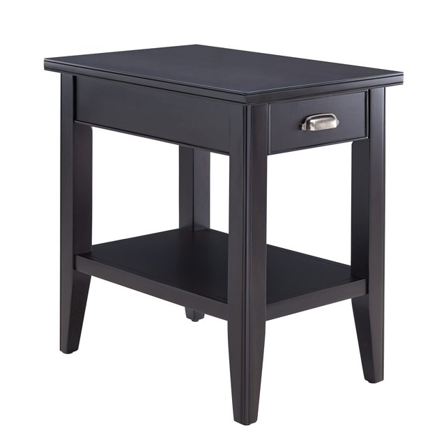 Leick table d'Appoint de Fauteuil pour la Maison avec Tiroir, Gris Fumée