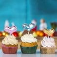 thumbnail image 5 of 100 piezas de adornos para cupcakes en forma de estrella o corazón, de varios tamaños, 5 of 5