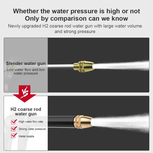 Pistola De Lavado De Autos Limpiador en aerosol de lanza de lavado de autos de alta presión para uso doméstico (tubería de agua de 5 m) Ndcxsfigh Accesorios para autos y motos
