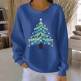 thumbnail image 2 of Yteetum Chandails en Molleton de Noël pour Femmes, Col Rond, Tricot Côtelé, Chandail Sans Capuche, Imprimé Graphique, Manches Longues, 2 of 5