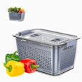 thumbnail image 3 of Fresh Food Drainer Container Vegetable Fruit Storage Basket Refrigerator Organizer Bin, 3 of 8