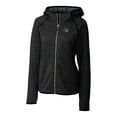 thumbnail image 2 of Women's Cutter & Buck Heather Charcoal Gwinnett Stripers Mainsail Sweater Knit Raglan Full-Zip Hoodie, 2 of 3