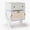 White + Engineered Wood + Metal & Wood, variant on 20.7" Wide Pink Robot LED Nightstand with 360 ° Rotating Drawer - Modern End Table
