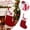 A013- M, variant on Christmas Stocking with Embroidered Alphabet Letter and Cozy Knit Texture for Student, Boys and Girls, Christmas Decoration