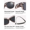 thumbnail image 6 of TINHAO Fit Over Glasses Sunglasses with Hard Case, Wrap Around Cat-Eye Polarized Wear Over Rx Glasses, UV400 Protection, Gift Ready, 6 of 8