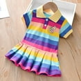 thumbnail image 2 of Baby Girls Cute Rainbow Short Sleeve Princess Dress, Bunny Decoration Dress New Little Girl Rainbow Dress,Rainbow,6T, 2 of 2