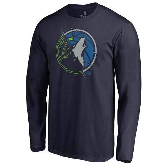 Men's Navy Minnesota Timberwolves X-Ray Long Sleeve T-Shirt