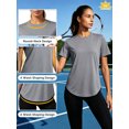 thumbnail image 2 of Cadmus Womens Workout Tops Short Sleeve Hip Length Crewneck Basic Tee Shirts UPF 50+ Dry Fit, 2 of 8
