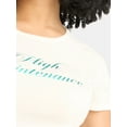 thumbnail image 4 of High Maintenance Women's Graphic Tee with Short Sleeves, Sizes XXS-XXL, 4 of 5